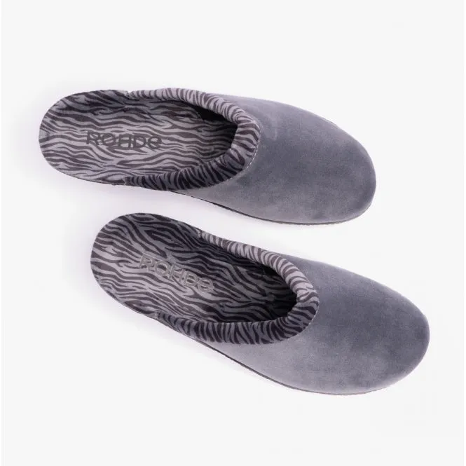 2465-84 Womens Slippers Grey/Zebra