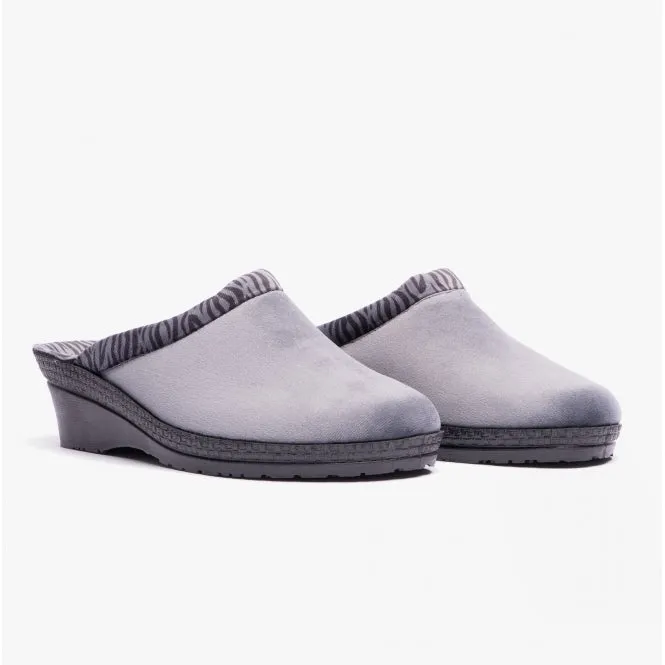 2465-84 Womens Slippers Grey/Zebra