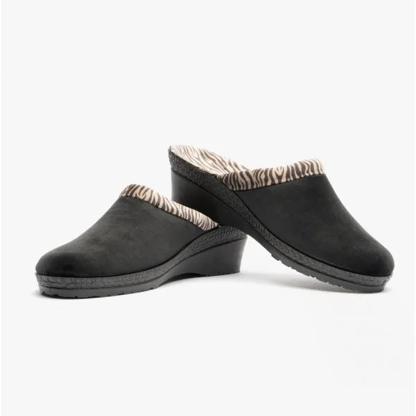 2465-90 Womens Slippers Black/Zebra