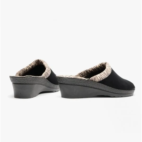 2465-90 Womens Slippers Black/Zebra