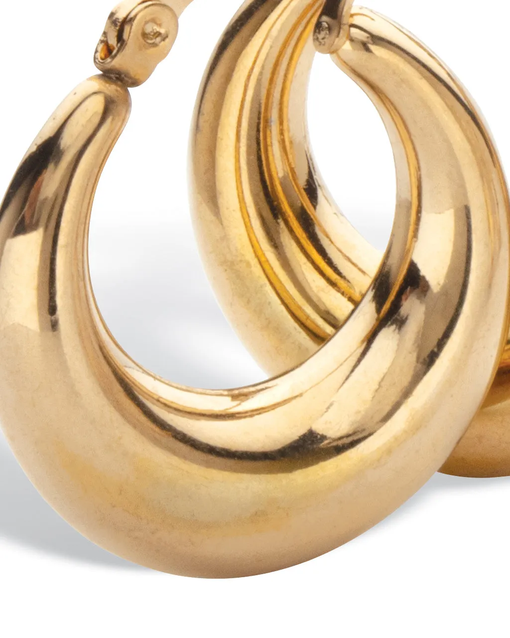 4 Cttw. 5-Pair CZ Stud & Hoop Set Goldtone & Gold Ion Plated Stainless Steel | Yellow