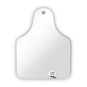Acrylic Blank Clear Cow Ear Tag 60x46x3mm {Recommended for Sublimation}