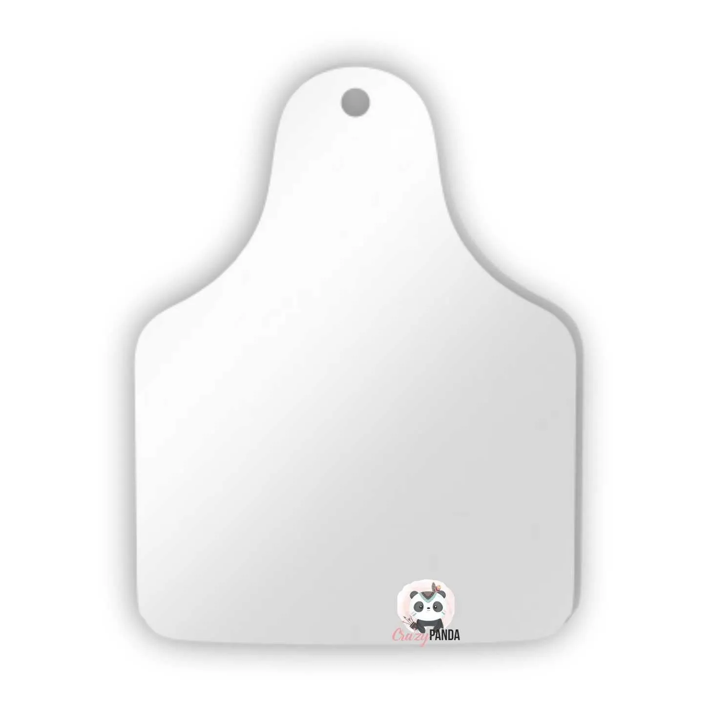 Acrylic Blank Clear Cow Ear Tag 60x46x3mm {Recommended for Sublimation}