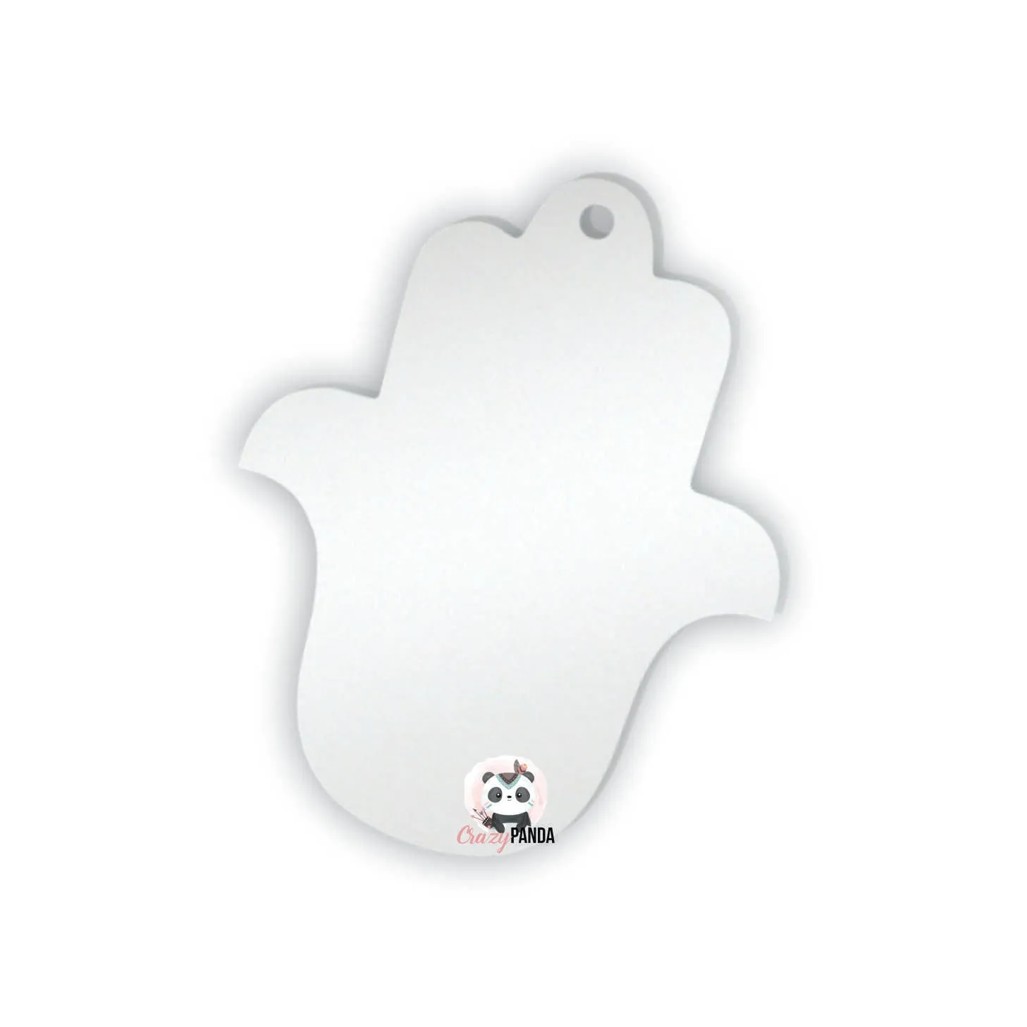 Acrylic Blank Clear Hamsa Hand 60x48x2mm