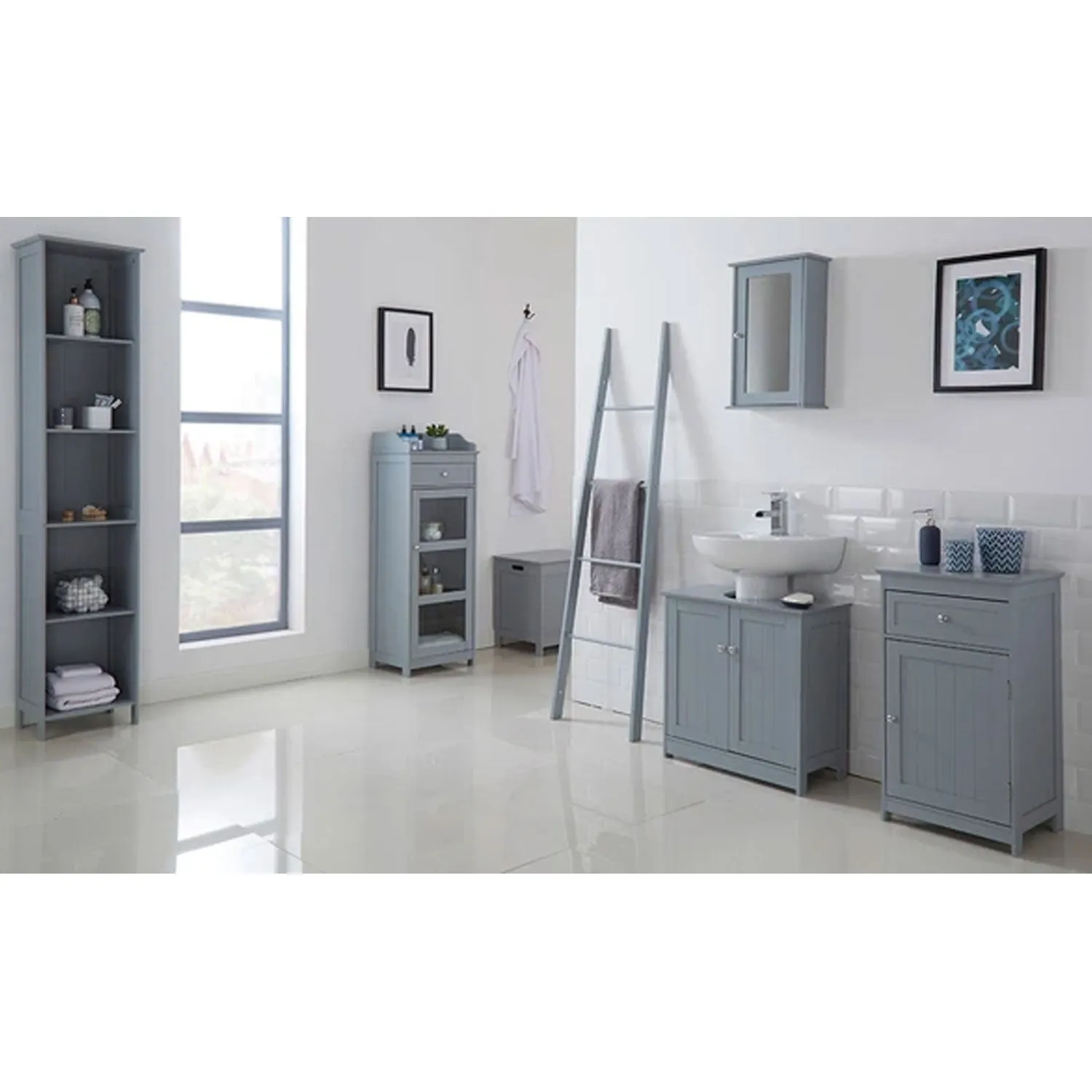 Alaska Grey Wooden Storage Cabinet