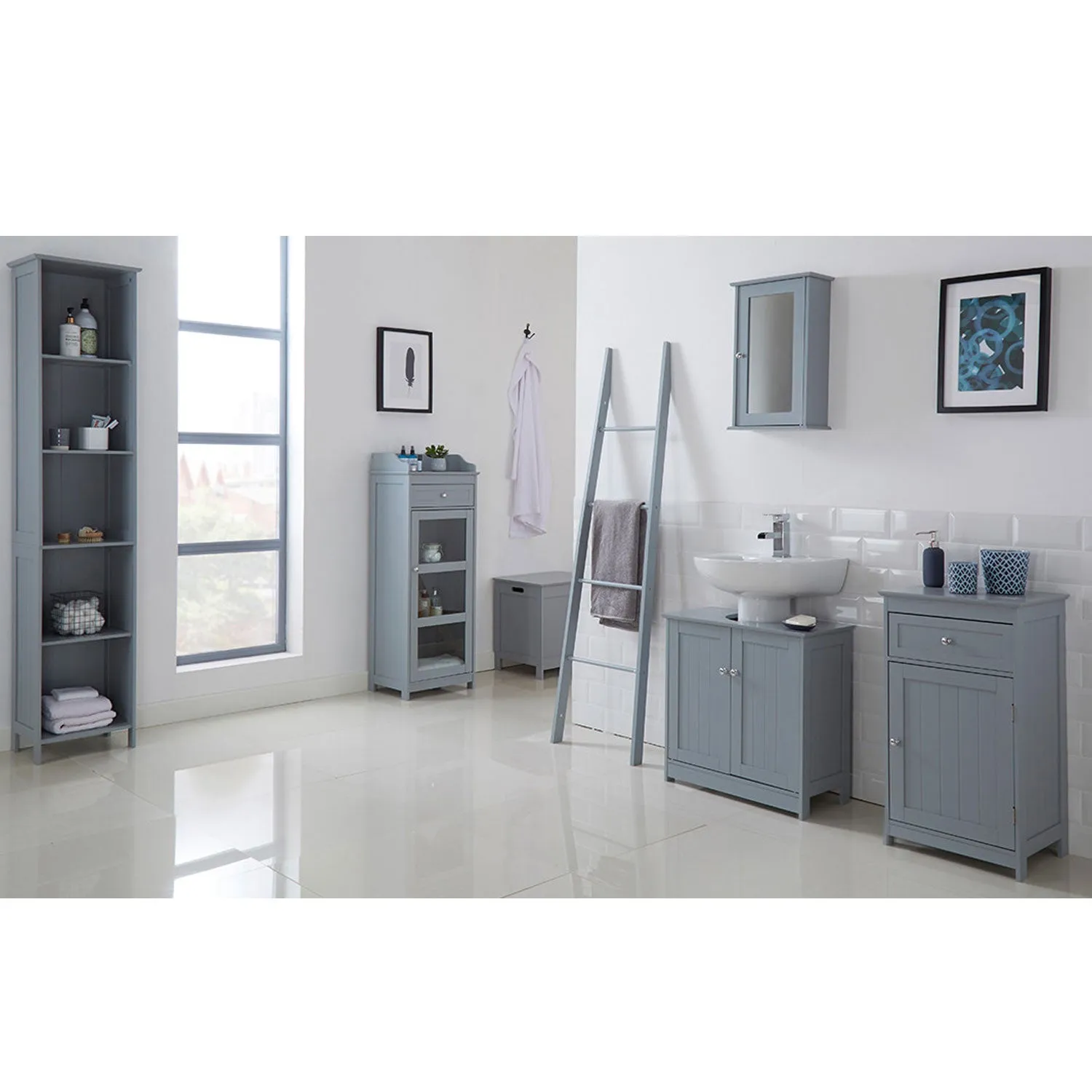 Alaska Wooden Mirrored Wall Cabinet