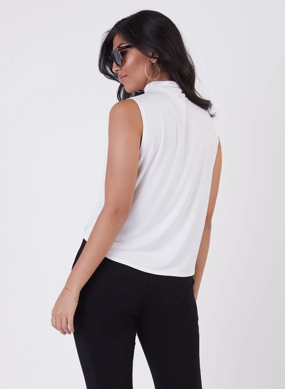 Black Tape Soft Mock Neck Knit Top