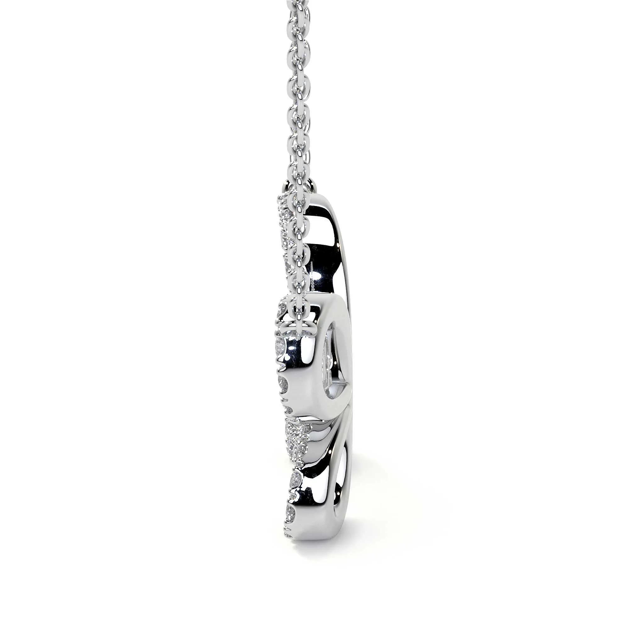 Butterfly Cluster Diamond Necklace, 1 CT