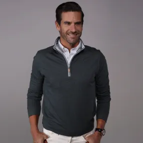 Charcoal Heather Cloud Cotton Quarter Zip Pullover