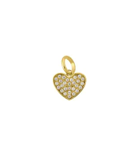 Charm Heart Sparkle Gold