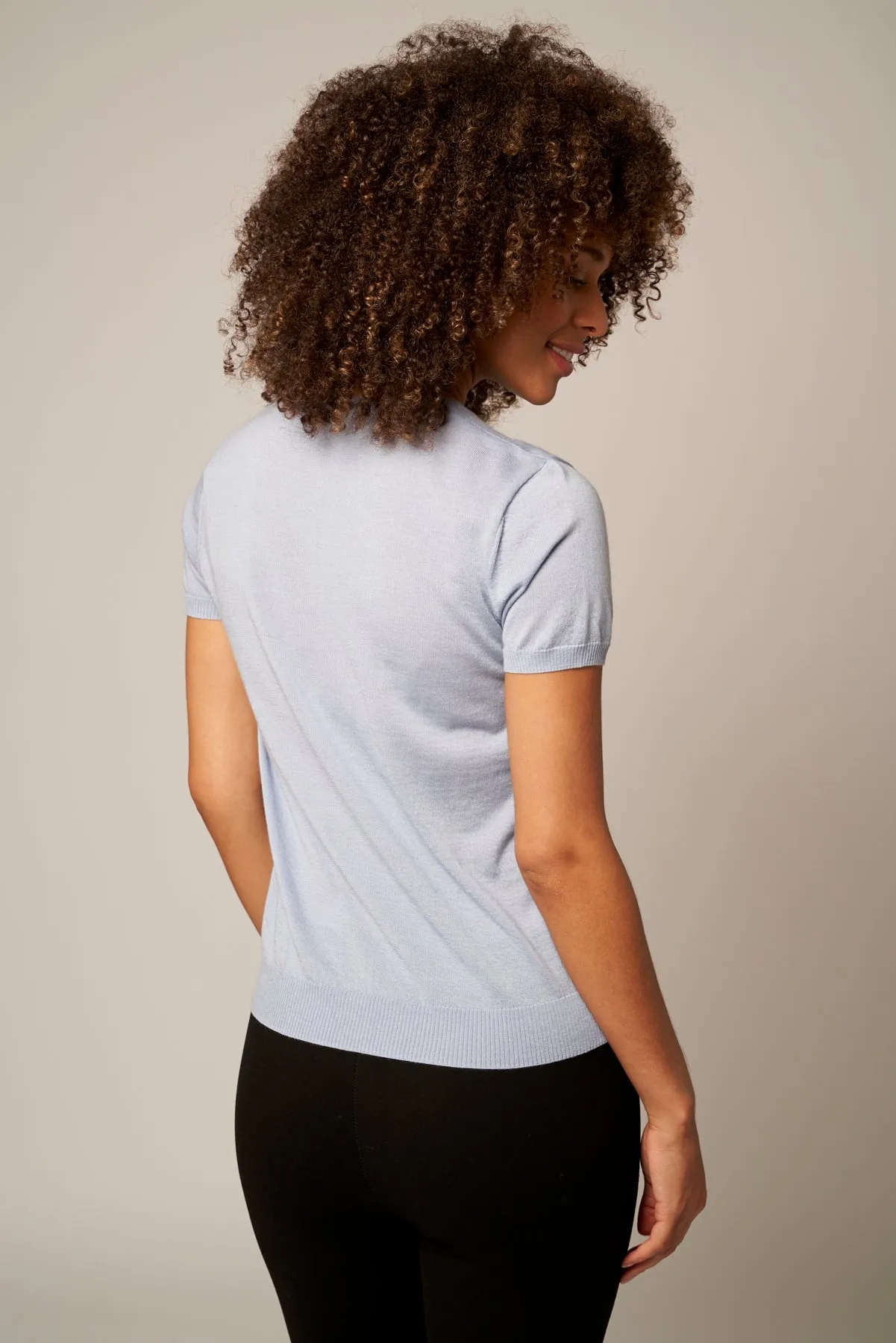 Colorful V-Neck Cashmere Top