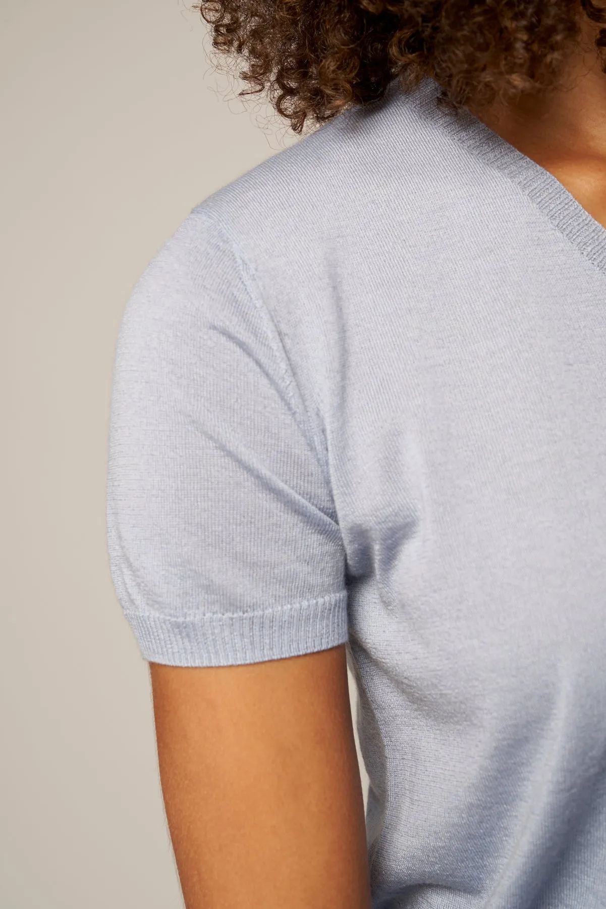 Colorful V-Neck Cashmere Top