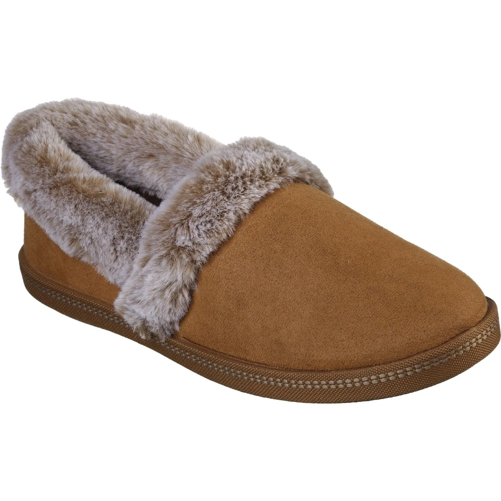 Cozy Campfire-Team Toasty Microfiber Suede Fur Lined Slipper