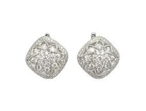 Diamond Floral Earrings