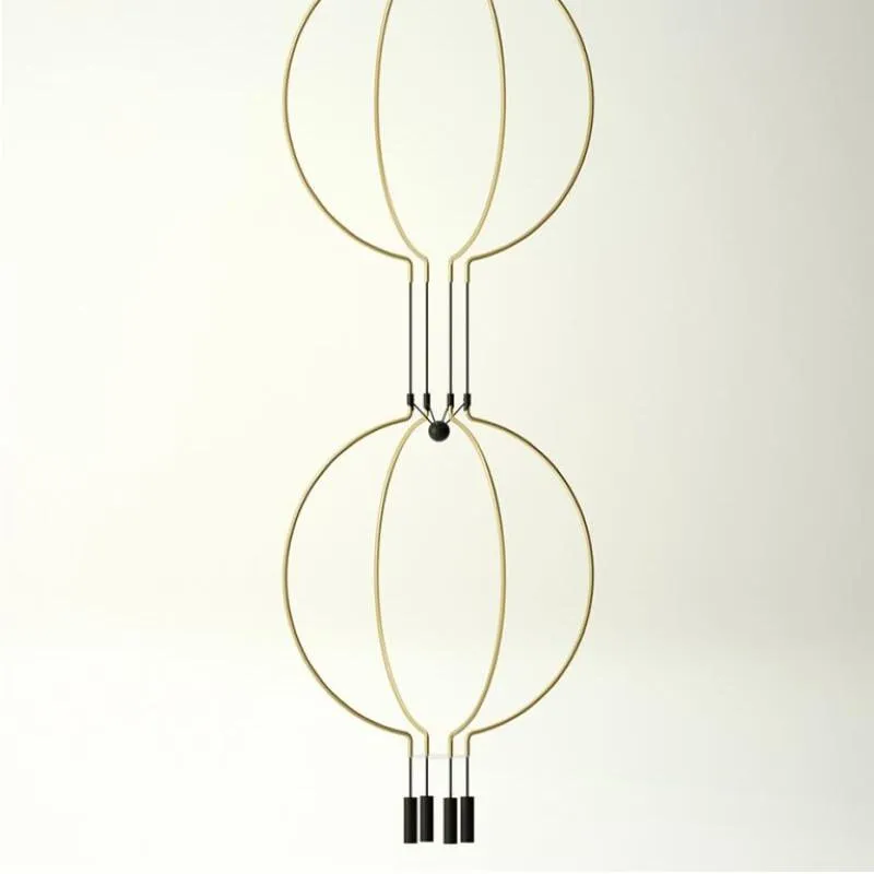 Double Contemporary Sculptural Cluster Pendant