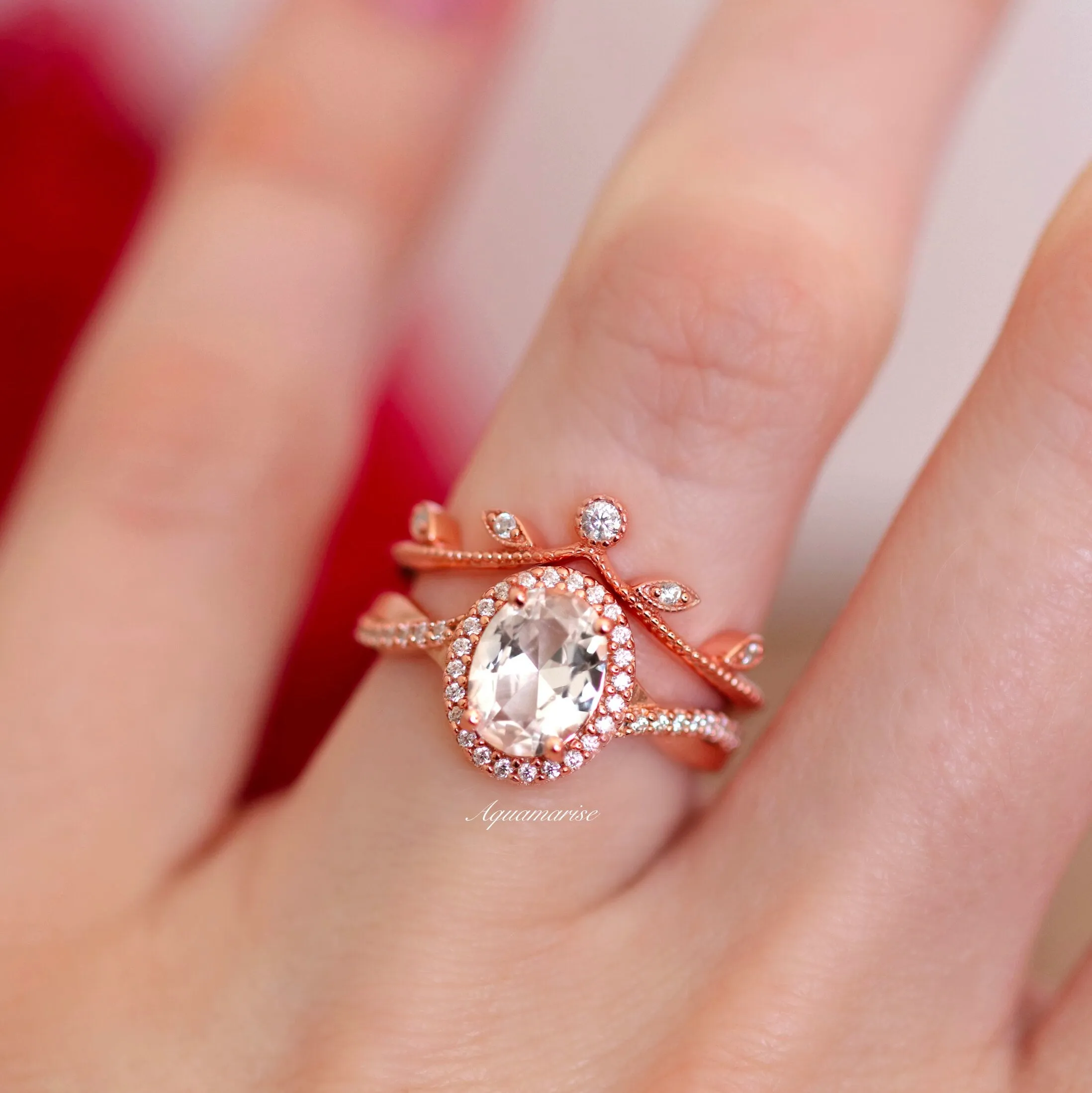 Gemma Curved Band- 14K Rose Gold Vermeil