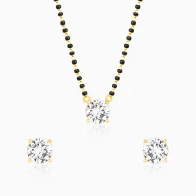 Golden Classic Solitaire Mangalsutra Set