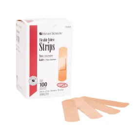 HS Bandage Strips Fabric 3/4x3" Flexible Flesh 100/Box