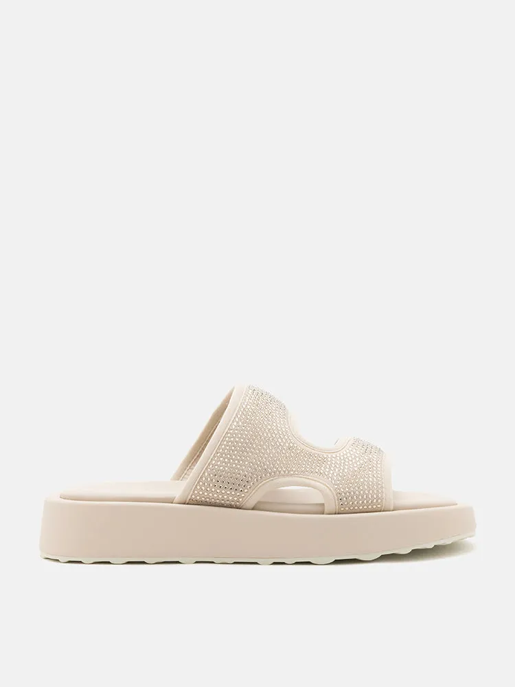 Jeannette Flyknit Crystal Night Slides