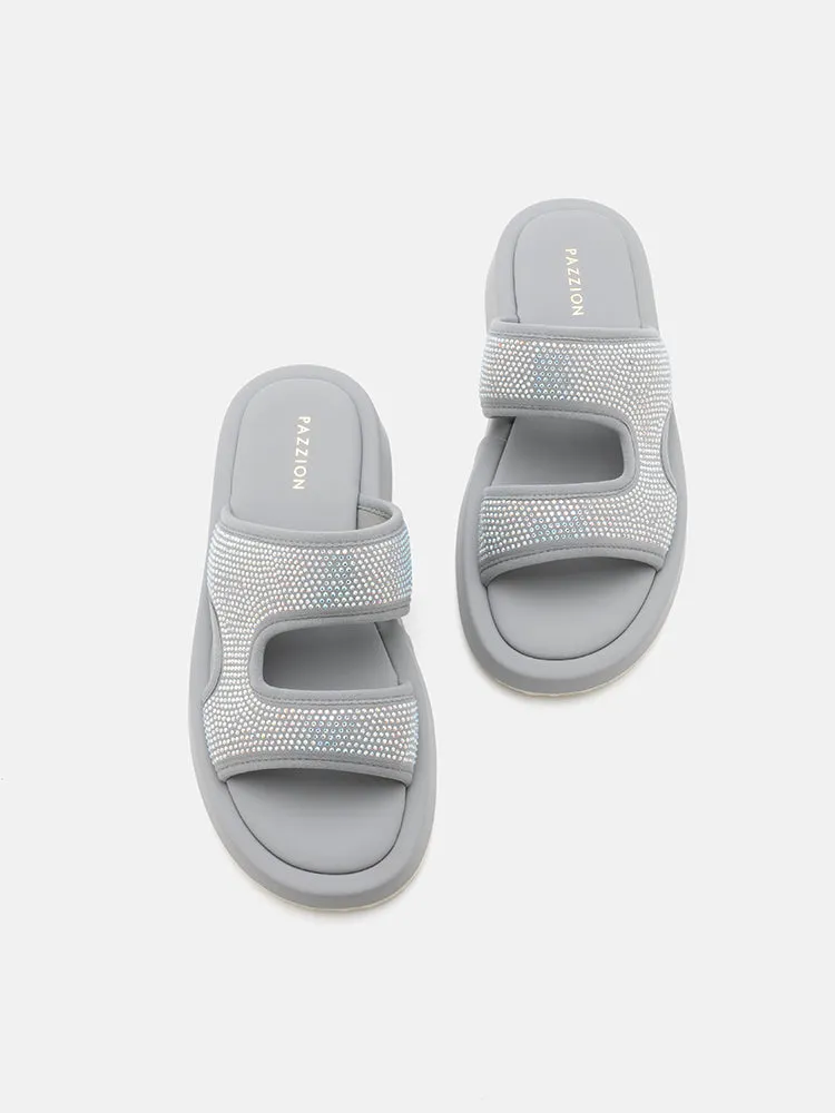 Jeannette Flyknit Crystal Night Slides