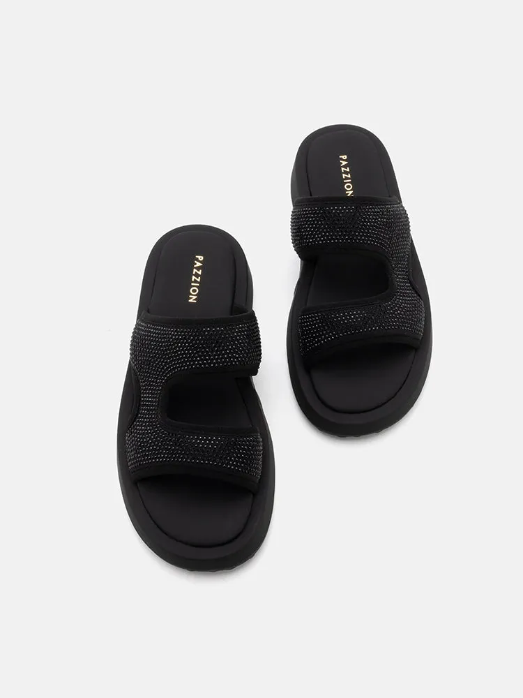 Jeannette Flyknit Crystal Night Slides