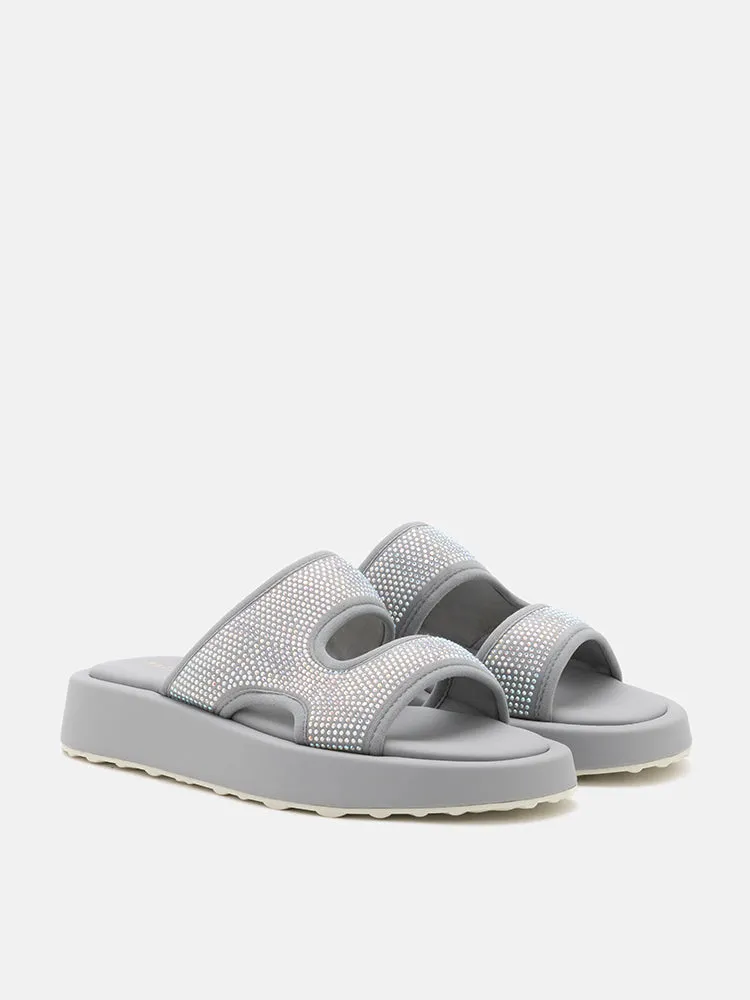 Jeannette Flyknit Crystal Night Slides