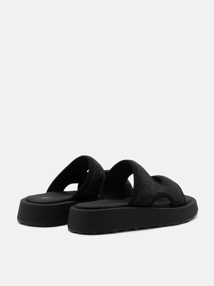 Jeannette Flyknit Crystal Night Slides