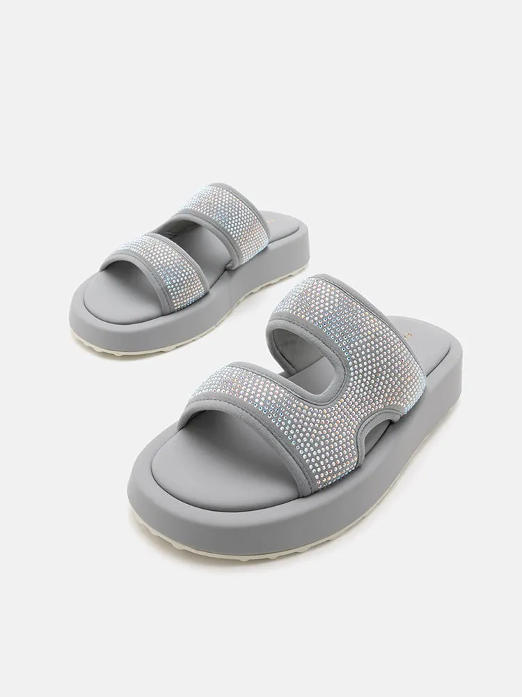 Jeannette Flyknit Crystal Night Slides