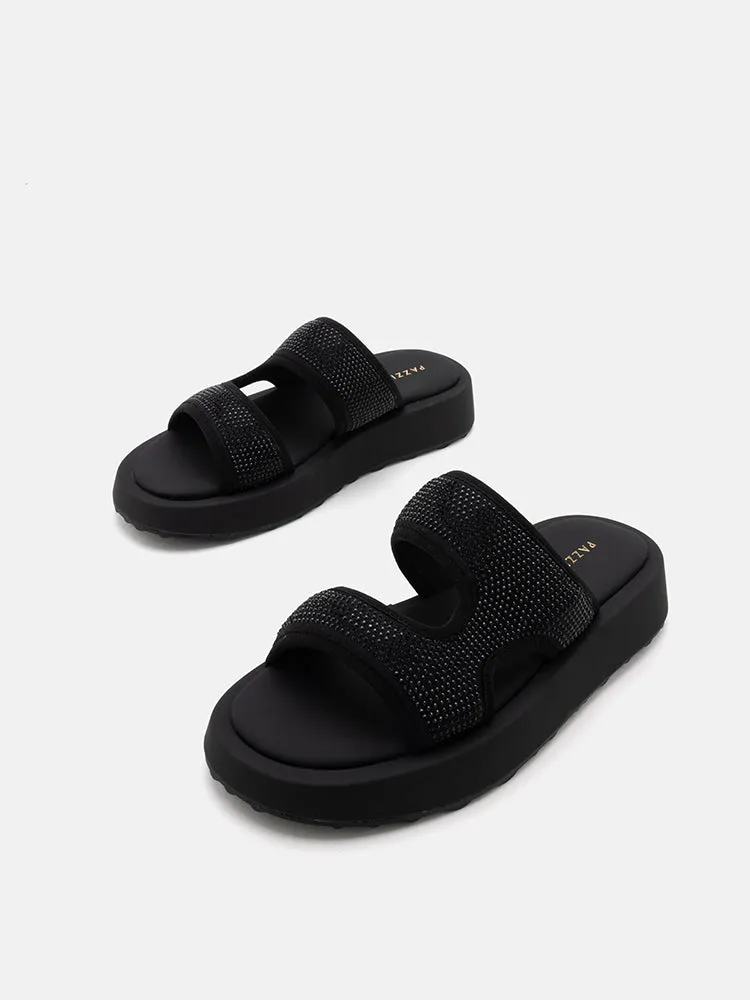 Jeannette Flyknit Crystal Night Slides