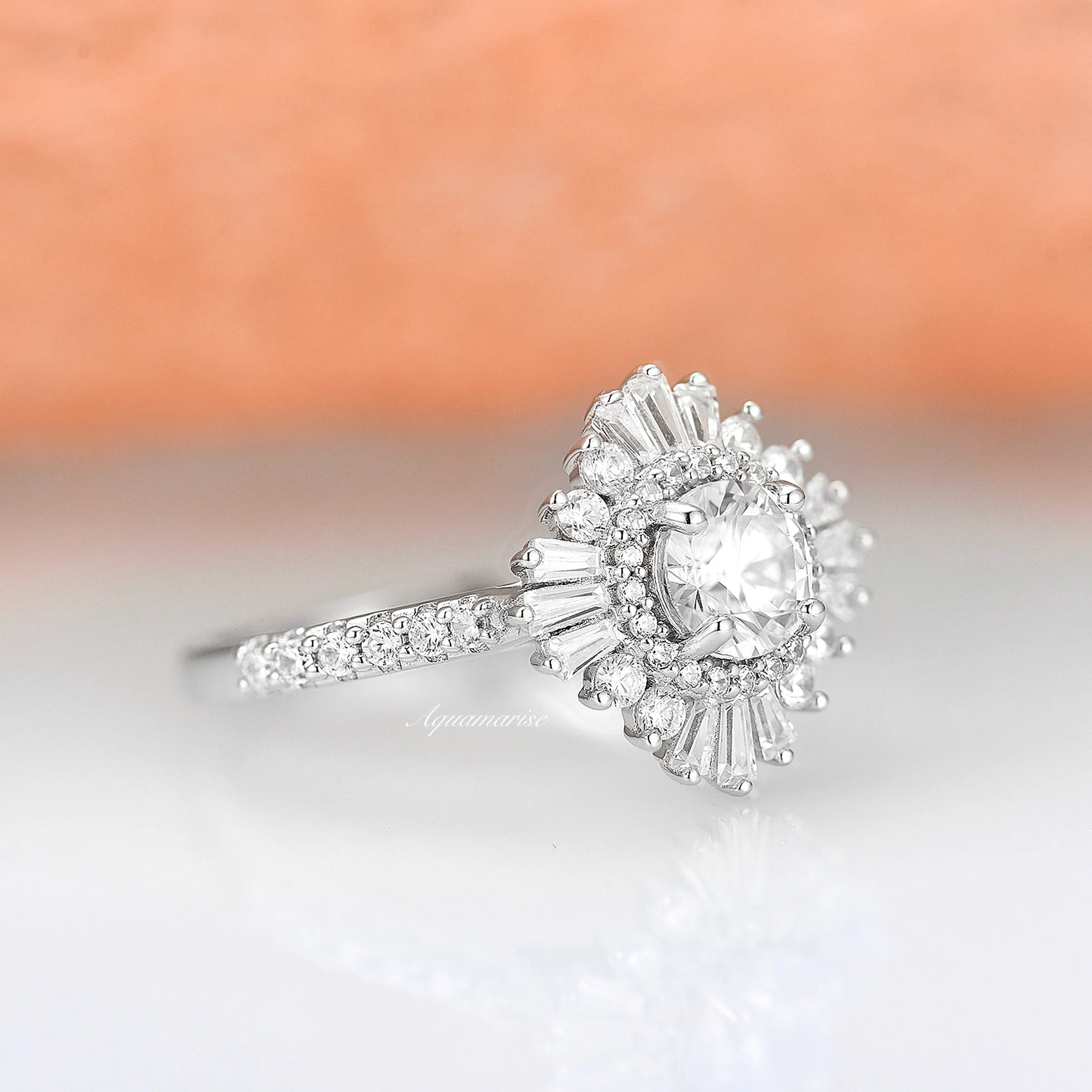 Joelle Simulated Diamond Ring- Sterling Silver