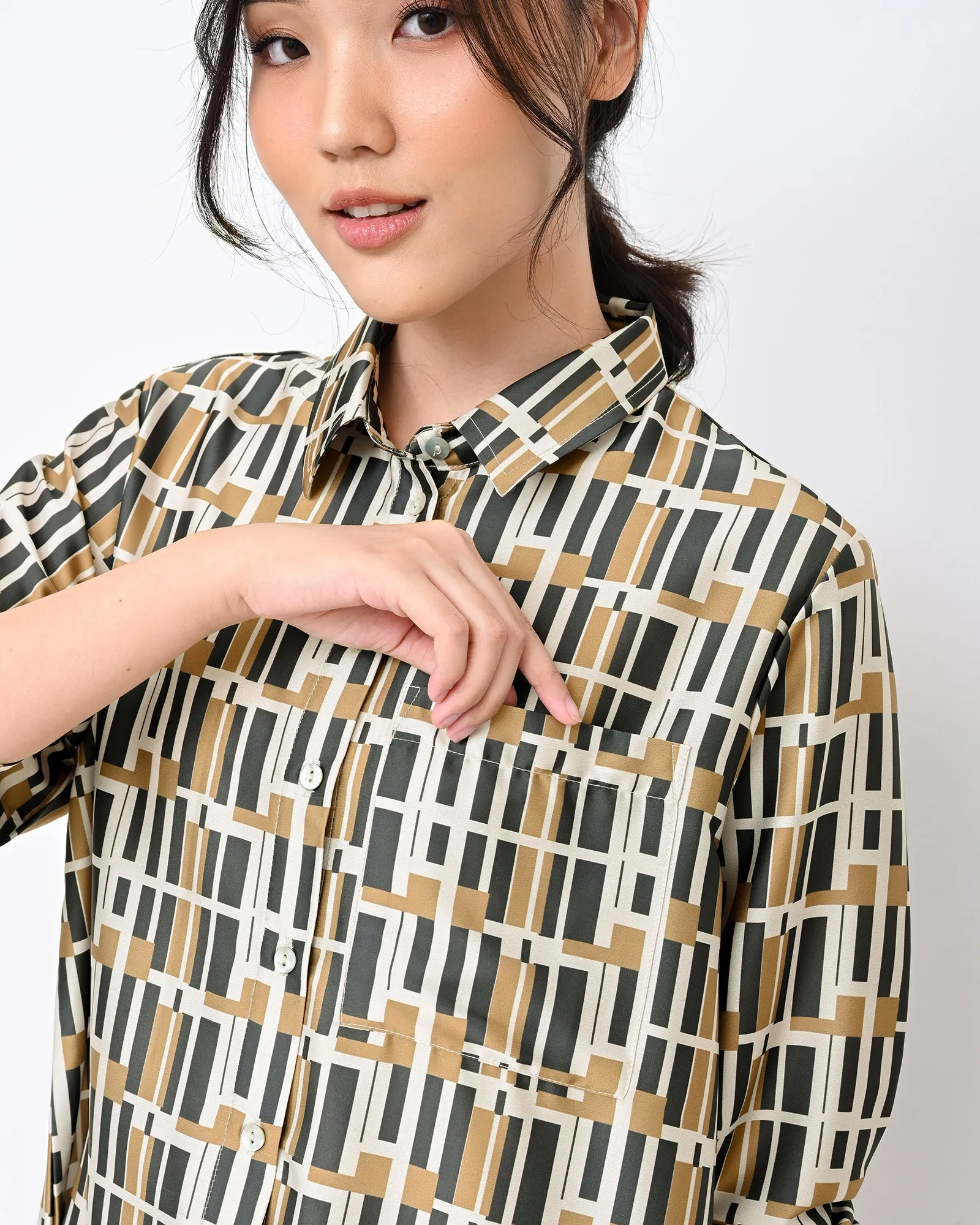 LAIRA SATEEN SHIRT