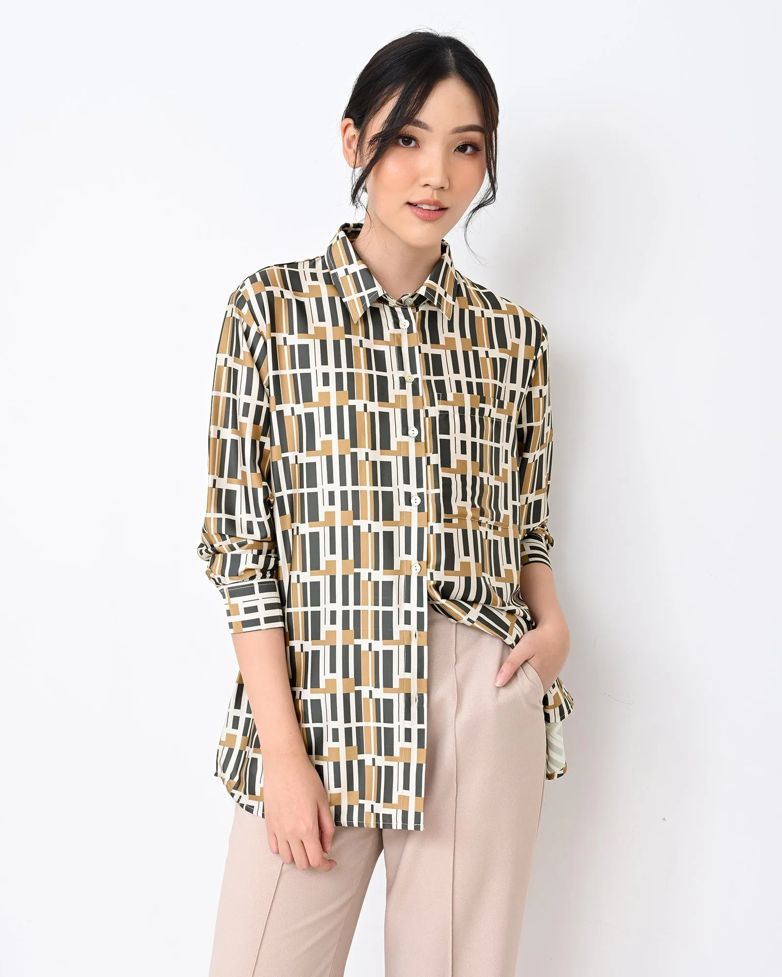 LAIRA SATEEN SHIRT