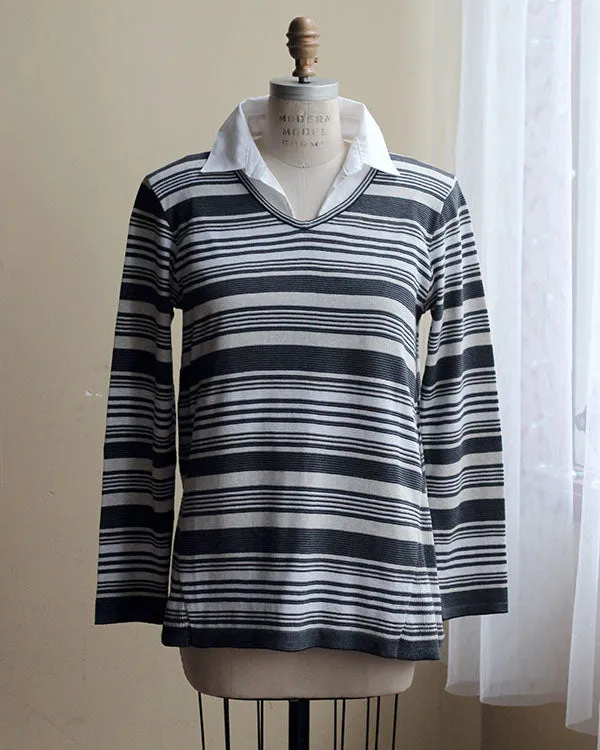 Nautical Stripe Pima Cotton Long Sleeve Knit Tee