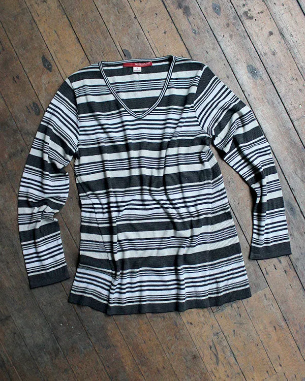 Nautical Stripe Pima Cotton Long Sleeve Knit Tee