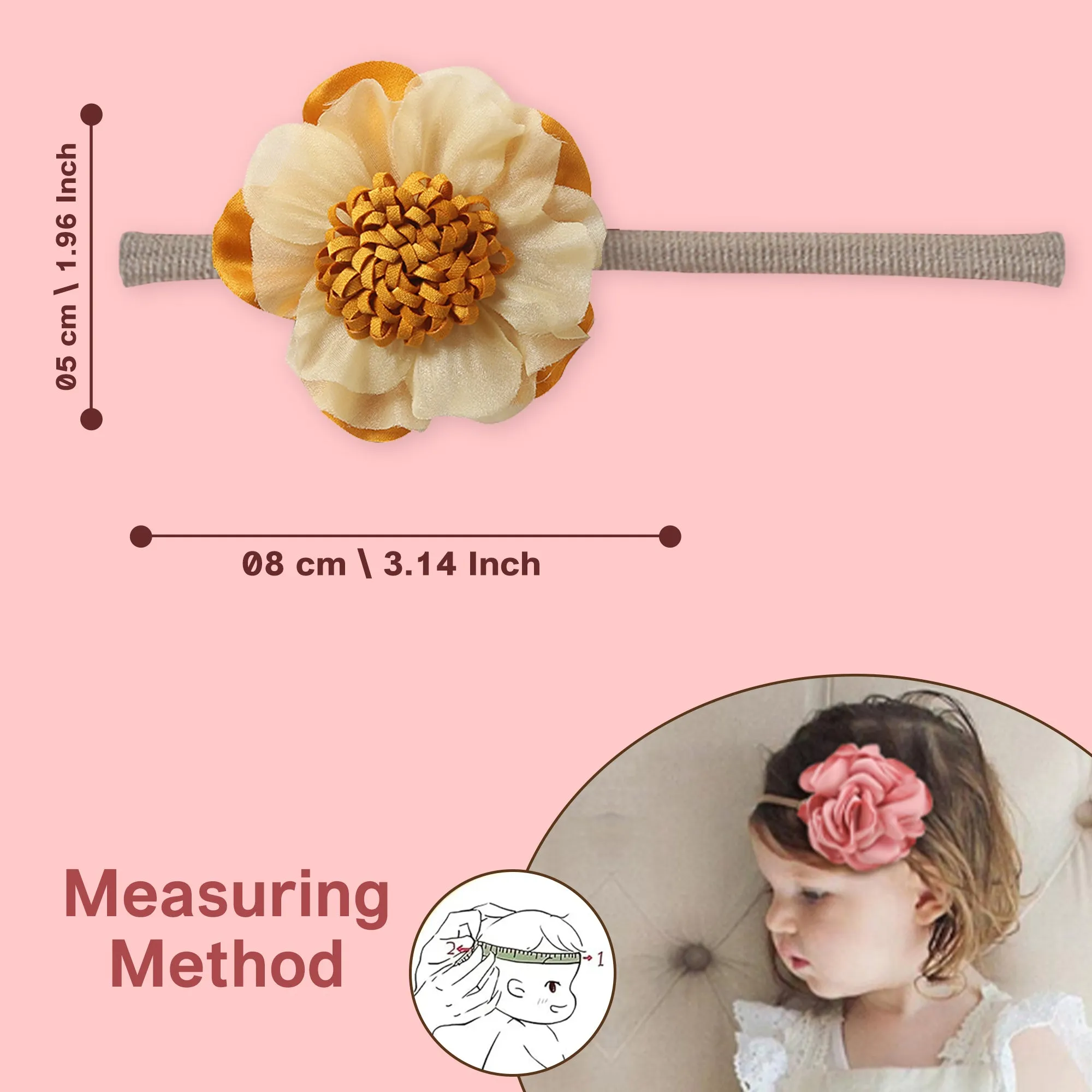 Polka Tots Floral Headbands Set - Multicolor