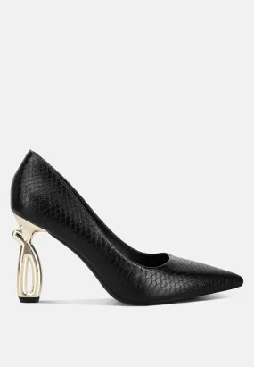 Snake Print Fantasy Heel Pumps