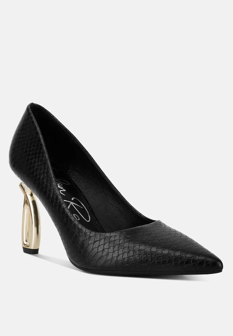Snake Print Fantasy Heel Pumps