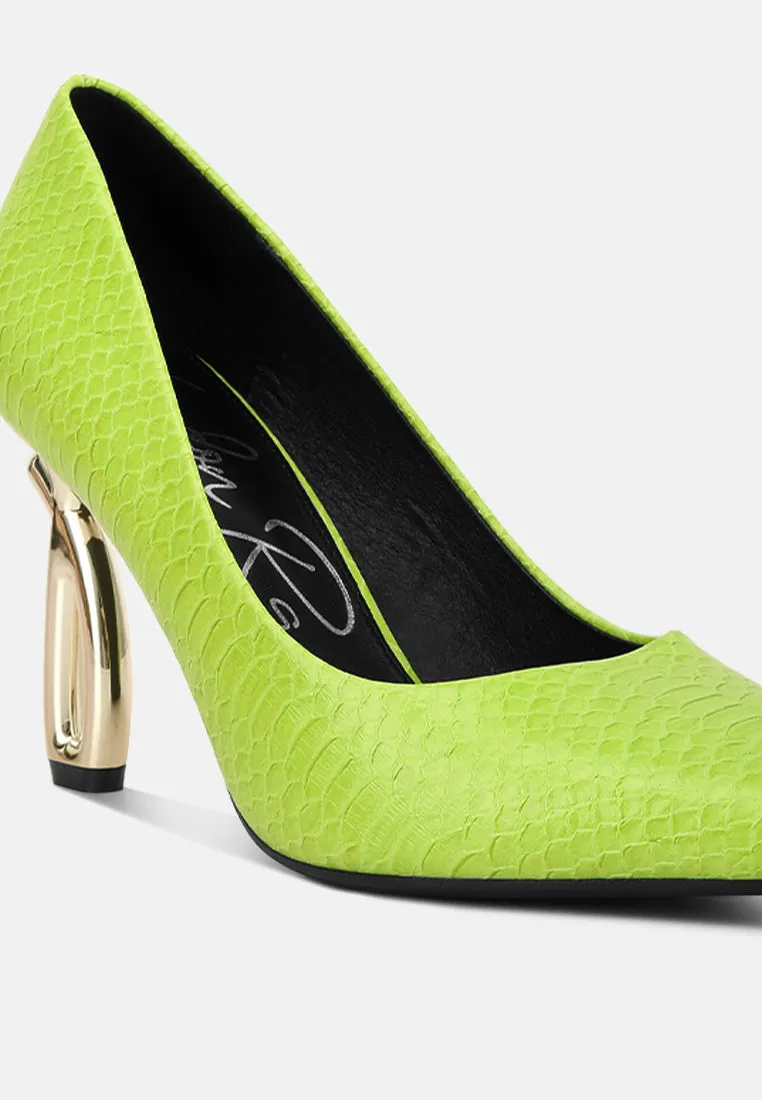 Snake Print Fantasy Heel Pumps