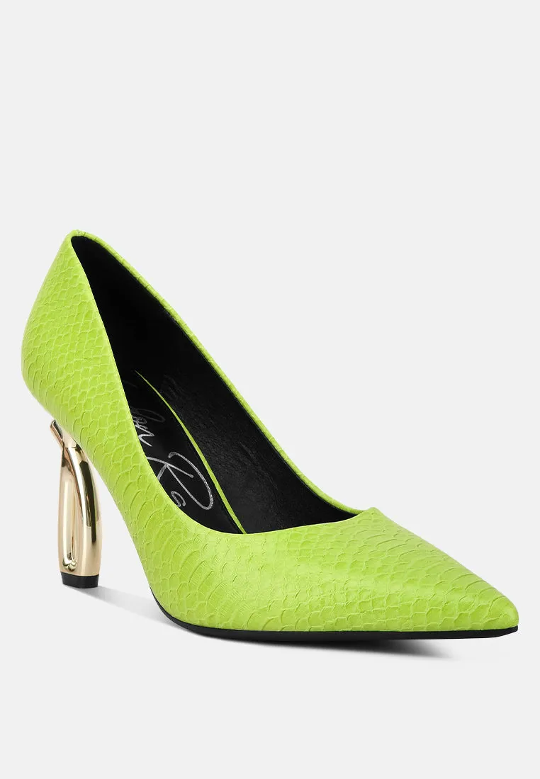 Snake Print Fantasy Heel Pumps