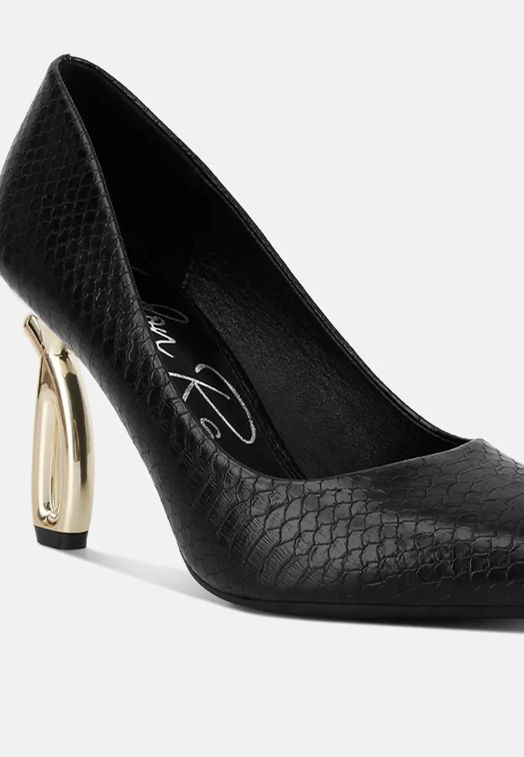 Snake Print Fantasy Heel Pumps