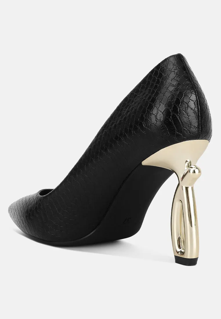 Snake Print Fantasy Heel Pumps