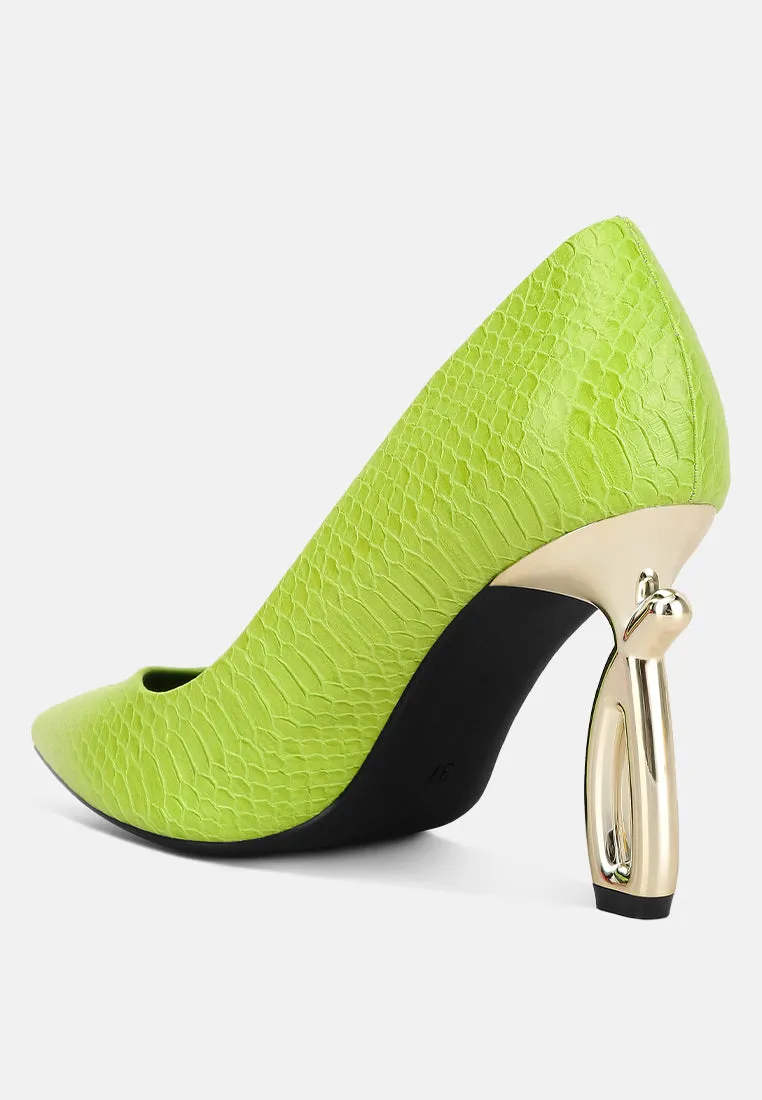Snake Print Fantasy Heel Pumps
