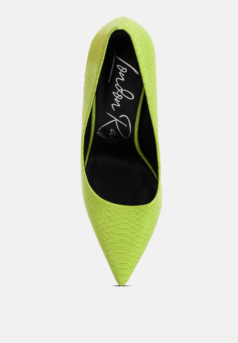 Snake Print Fantasy Heel Pumps