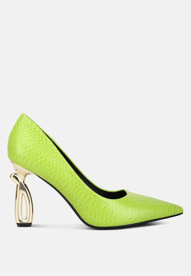 Snake Print Fantasy Heel Pumps
