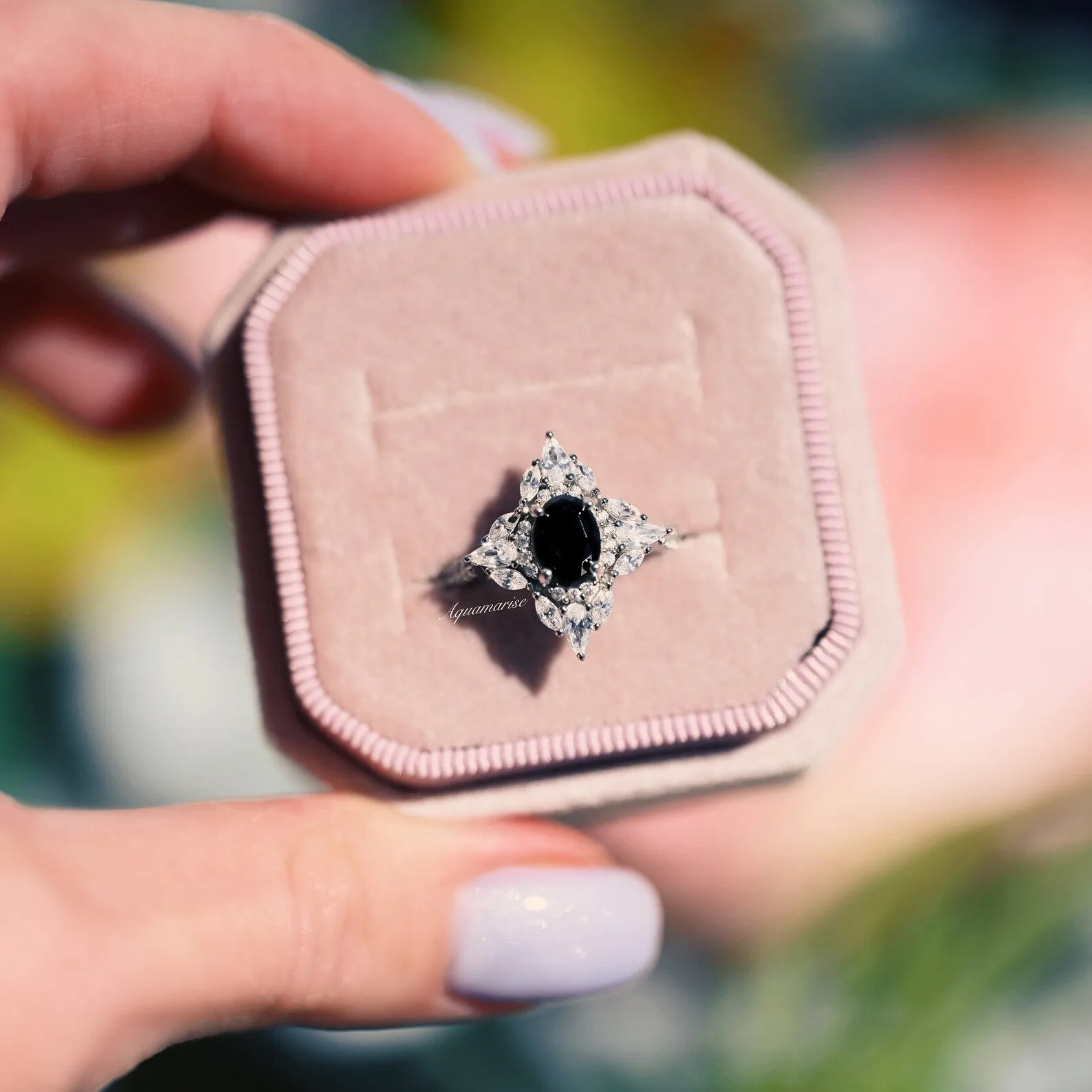 Stella Black Onyx Ring- Sterling Silver