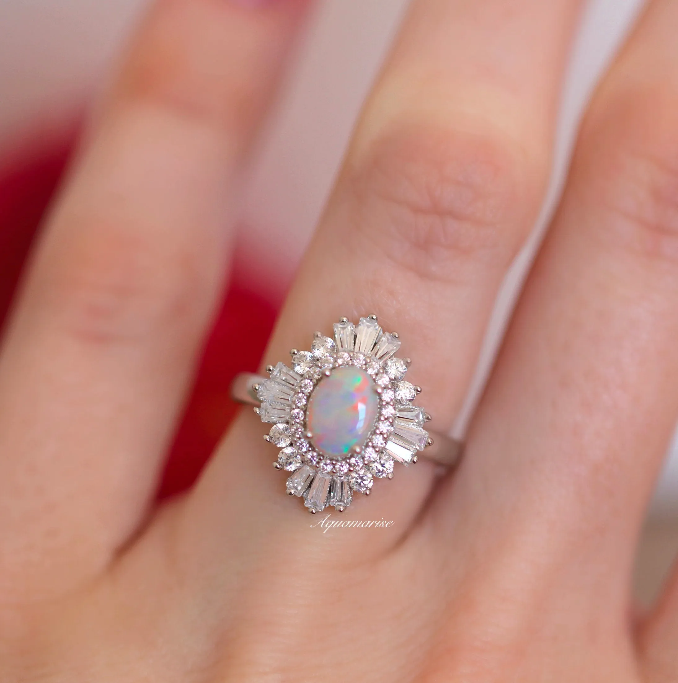 Victoria Australian Opal Ring-Sterling Silver