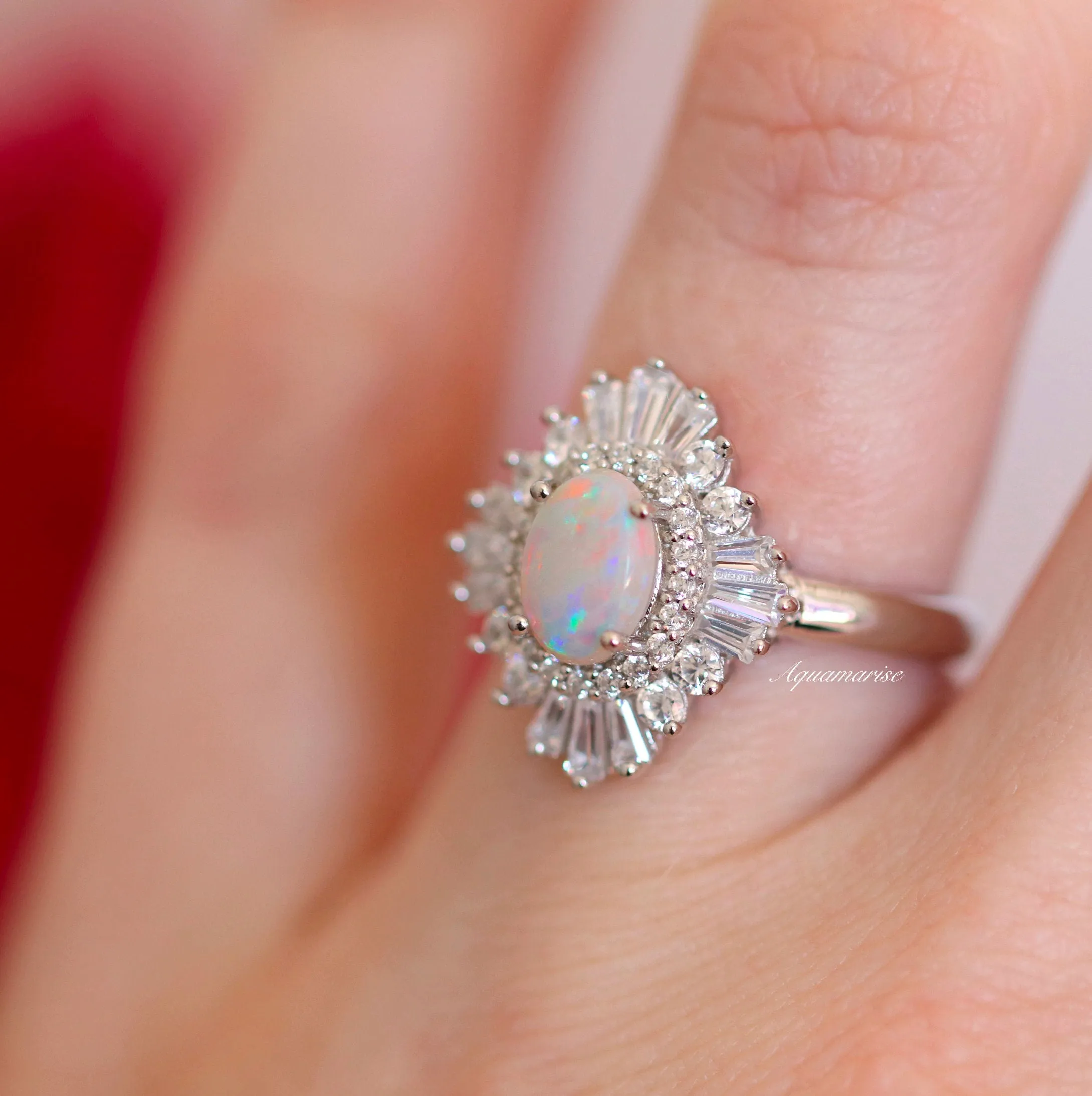Victoria Australian Opal Ring-Sterling Silver