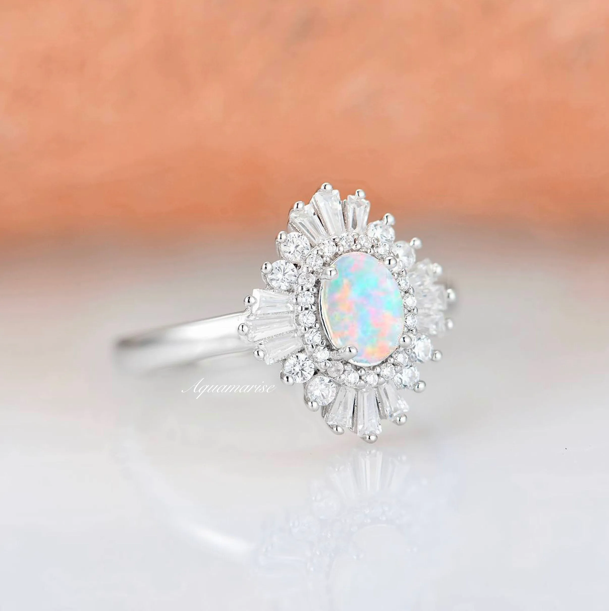 Victoria Australian Opal Ring-Sterling Silver