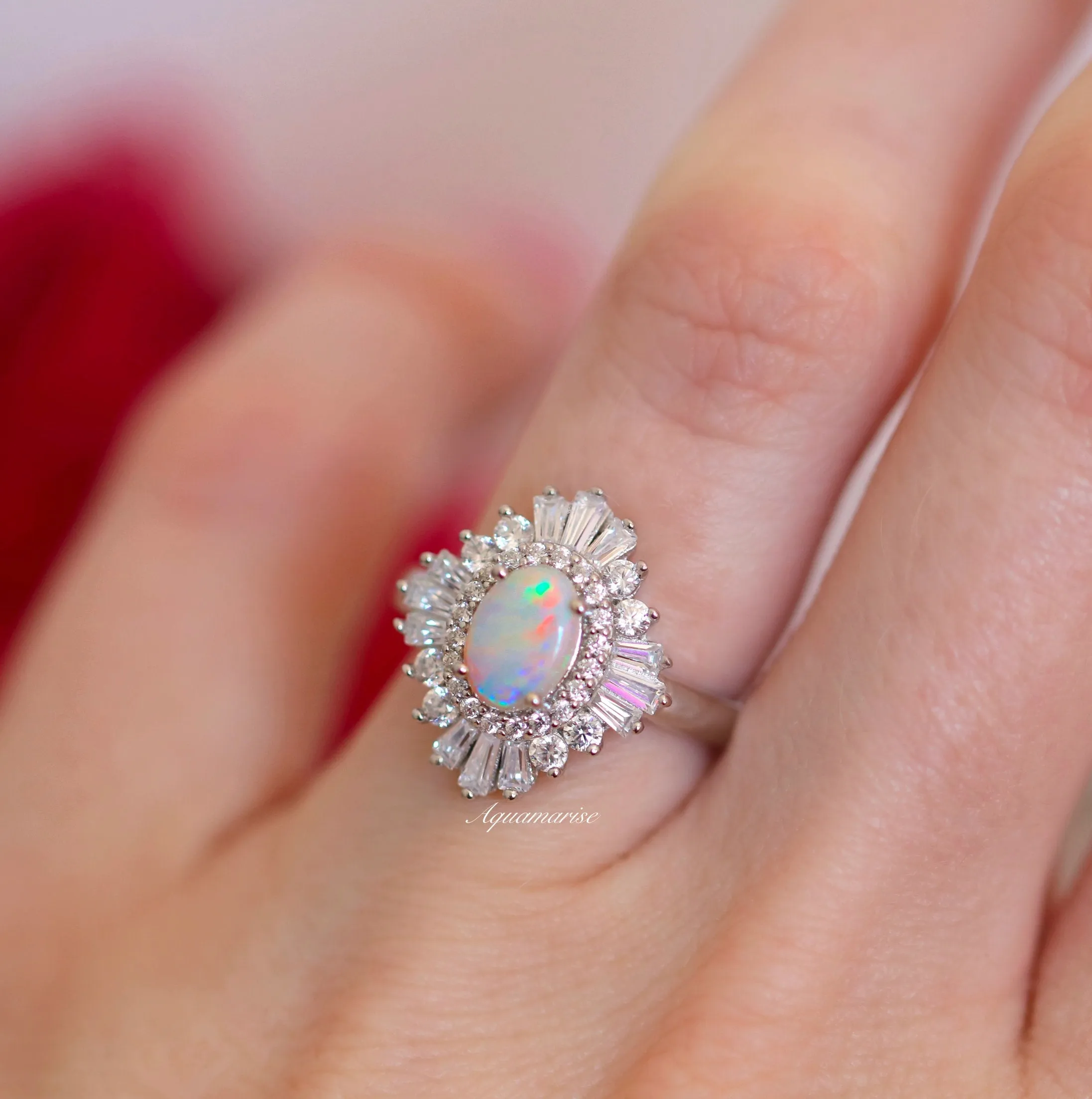 Victoria Australian Opal Ring-Sterling Silver