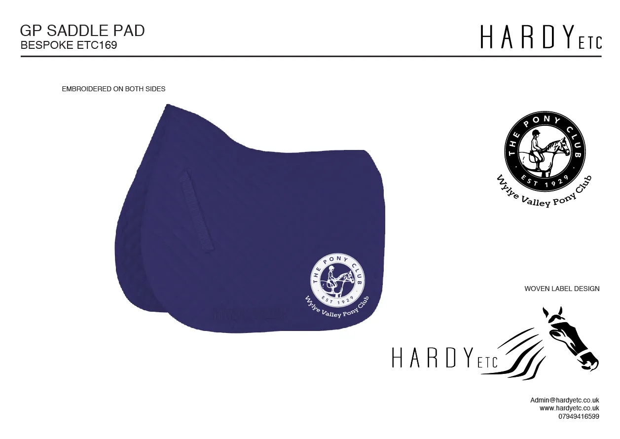 Wylye Valley Pony Club GP Saddle Pad Navy